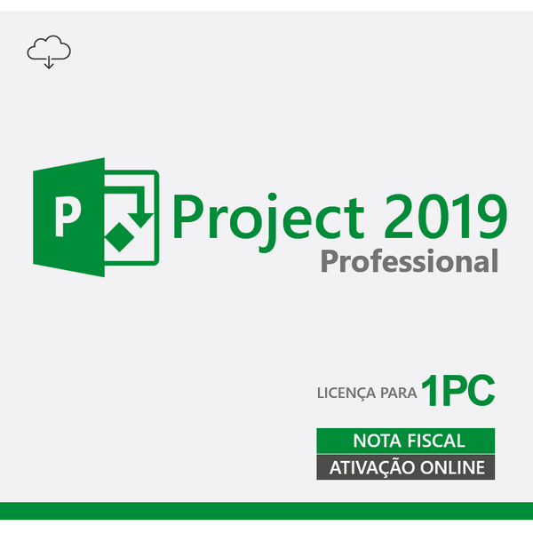 Microsoft Project Professional 2019 ESD - Cartão Chave de Licença